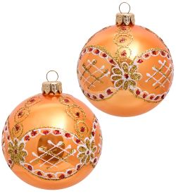 Элита НФШ-1214 Набор ел.украшений Шар 2шт «Роскошный» 80 мм