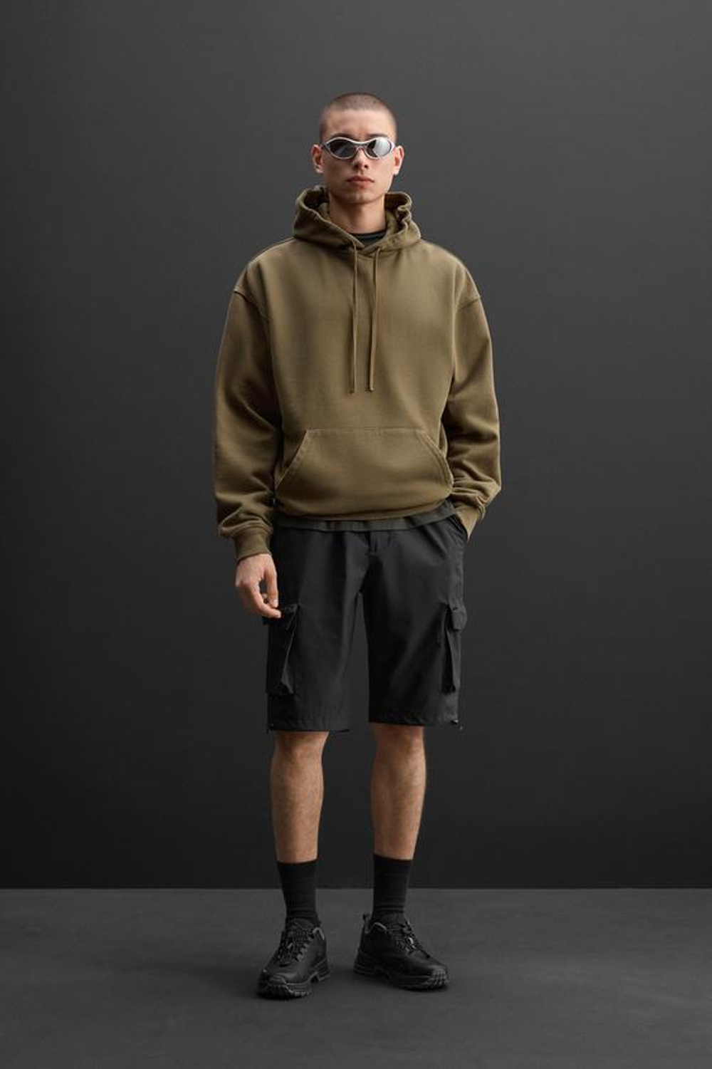 ZARA ТОЛСТОВКА С ПРИНТОМ, РЫЖЕВАТО-КОРИЧНЕВЫЙ