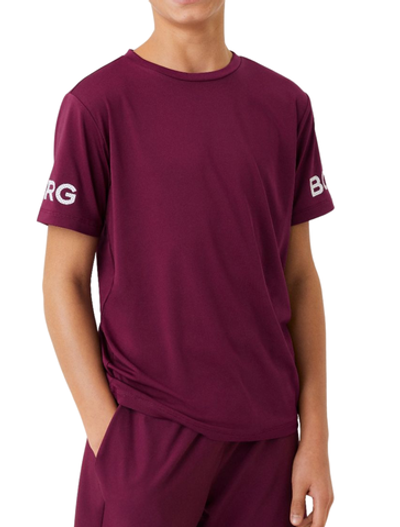 Футболка для мальчика теннисная Björn Borg T-shirt - grape wine