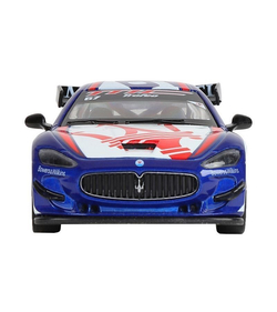 Машина "АВТОПАНОРАМА" Maserati Gran Turismo MC GT4, синий, 1/32, свет, звук, в/к 17,5*13,5*9 см