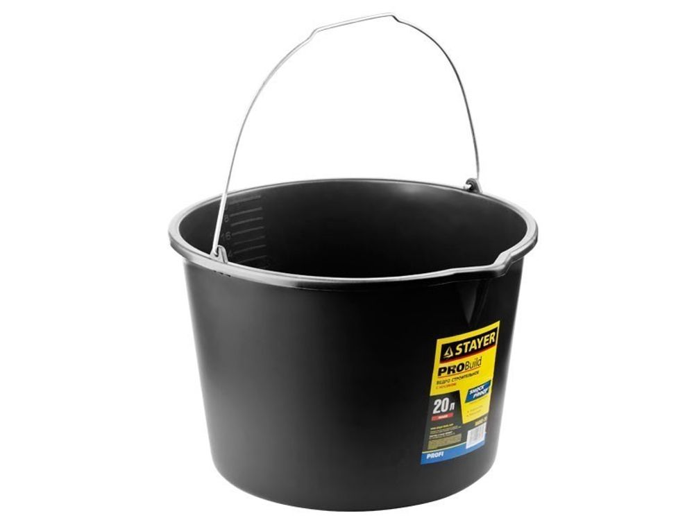 Ведро STAYER строительное пластик с носиком 20 л