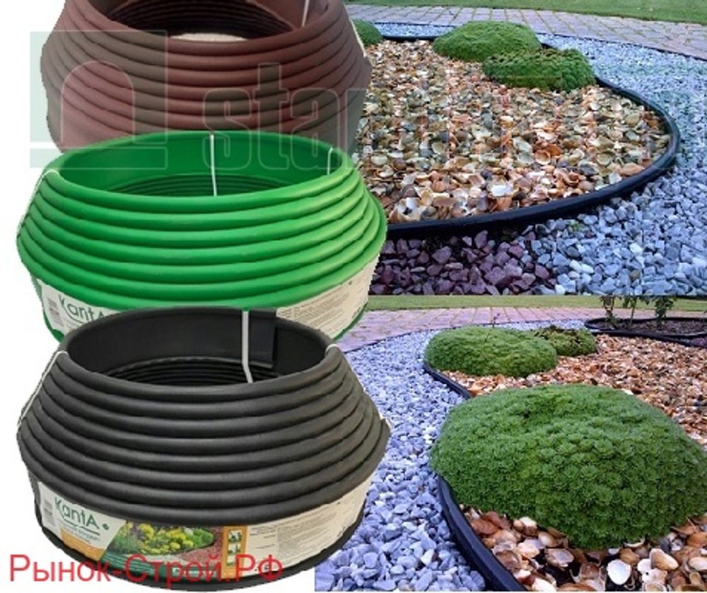 Бордюр KANTA SP Б- 1000.10.02 - ПП пласт. (оливковый) 82552-Ол