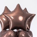 F Шар Звезда 18'' / 46 см, Шоколадный Сатин (БГ-15)