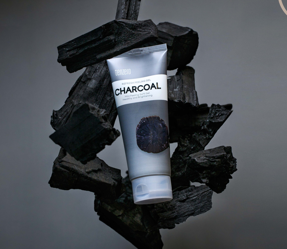 Пилинг-гель для лица с древесным углем Tenzero Refresh Peeling Gel Charcoal (180мл)
