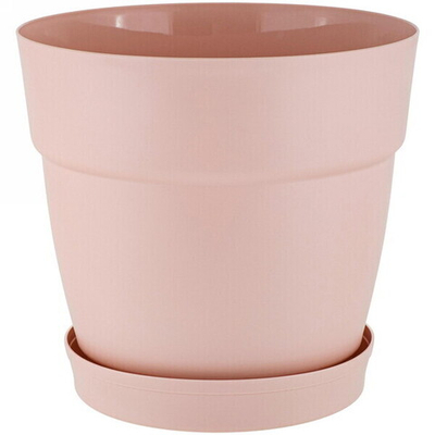 Горшок для цветов пластиковый 1,1л d-13см «Villa de Fiori» с фиксируемым поддоном, английская роза