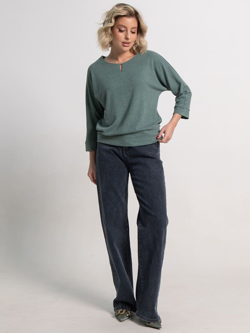 Джемпер трикотажный Претти (зеленый) Б15259-50М LT Collection