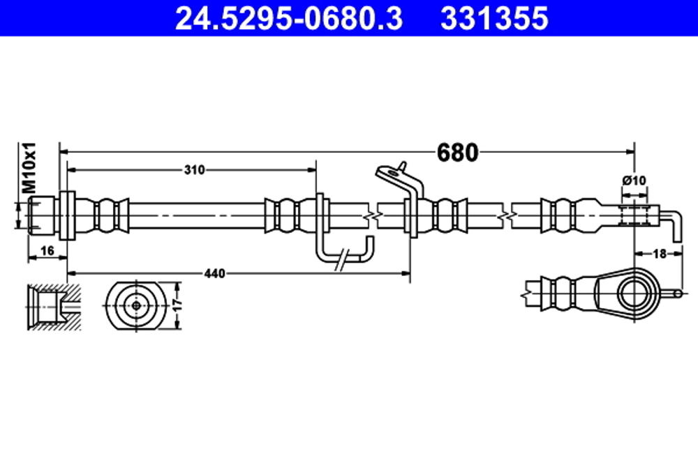 ATE - 24529506803-ATE - Brake Hose