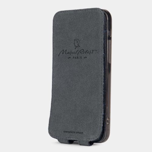 Special order: Чехол для iPhone 12/12Pro из кожи аллигатора, синего цвета