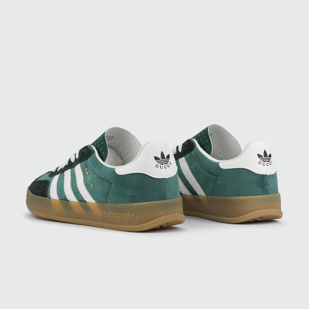 Кроссовки Adidas Gazelle x Gucci Green / Wh. Str. Wmns