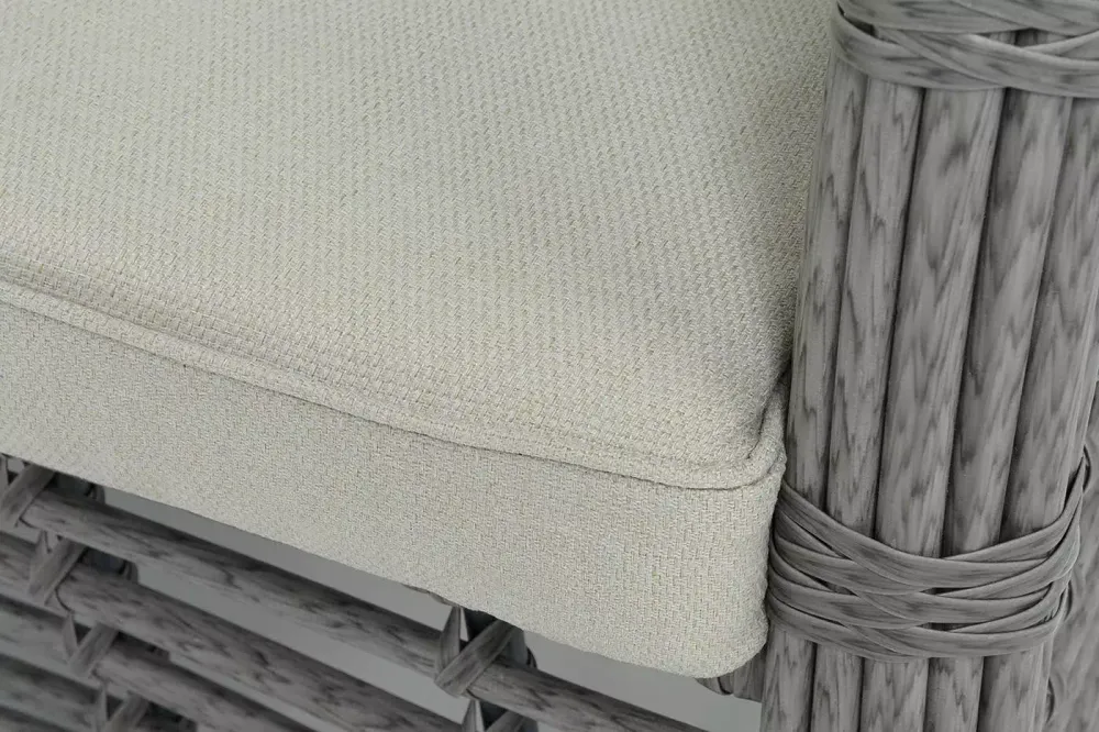 "Ницца" диван из искусственного ротанга трехместный, цвет серый