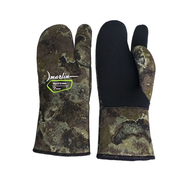 Перчатки трехпалые Marlin Nord 7 мм Зеленые