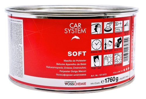 CARSYSTEM Шпатлевка 2К полиэфирная "Soft" беж. (1.8кг)