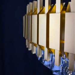 Люстра подвесная Lanbos, 10 ламп Е14, до 400 Вт, до 30 кв м, золотая