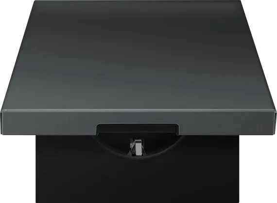 Donel R98 METAL вороненая сталь накладка для розетки Schuko с с крышкой, 16A 250 В~, серия DA