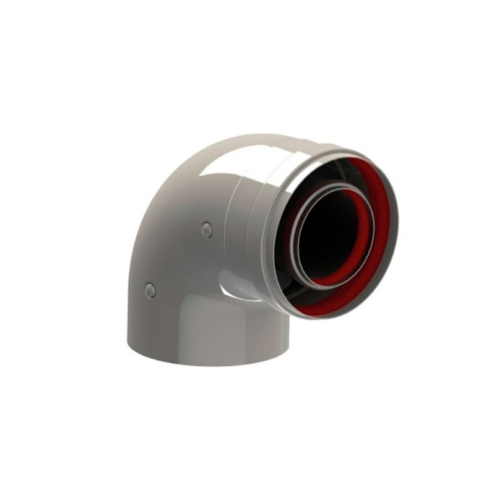 Колено коаксиальное 90гр. BAXI диам. 60/100 мм (раструбное соединение)