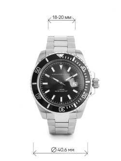 Часы механические Neptune Automatic, черные