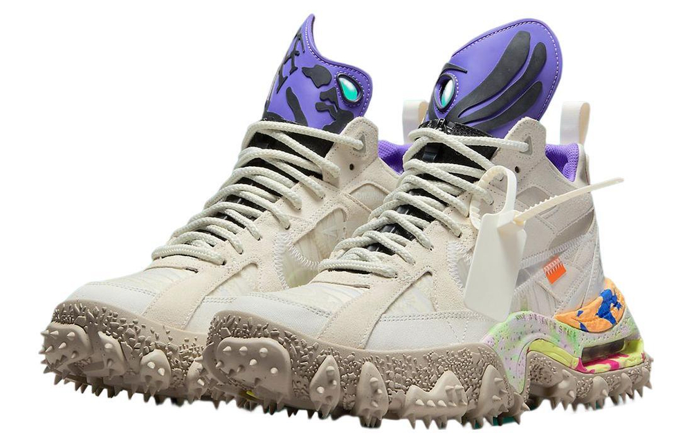 OFF-WHITE x Nike ACG Air Terra Forma Anti-skid Wear High Help Outdoor Functional Shoes Rice White