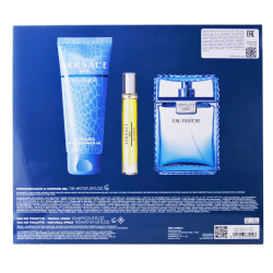Versace Man Eau Fraiche set(edt 100+ perfumed sh/g 150 + edt travel 10) — шикарный подарочный набор для мужчин.