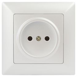 Розетка Intro Solo 4-201-06 без заземления 2P, 16А-250В, IP20, СУ, перламутр