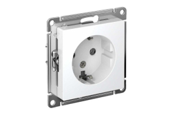 Механизм розетки Systeme Electric (Schneider Electric) 1-м AtlasDesign, с заземлением, 16 А, белый ATN000143
