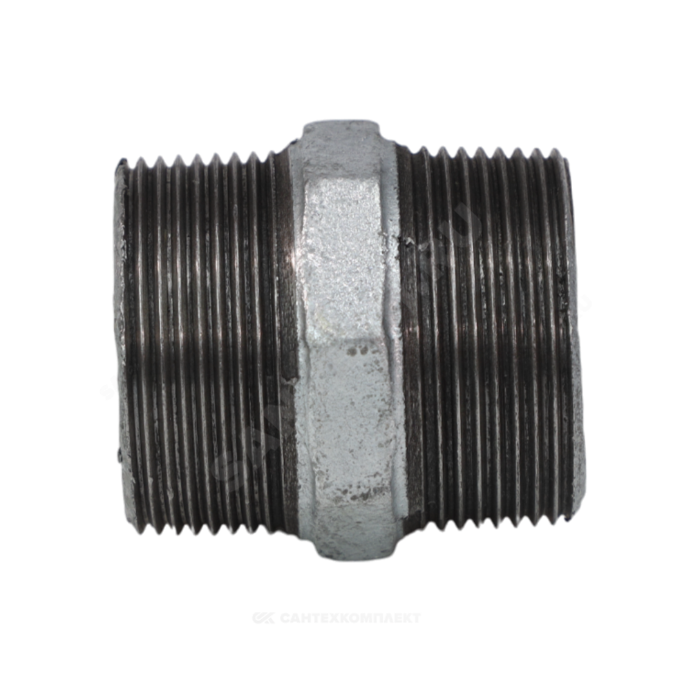 Ниппель прямой чугун оц Ду 40 (1 1/2") НР Fittex PLUS