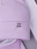 Шапка для девочек осенняя, с ушками розовая