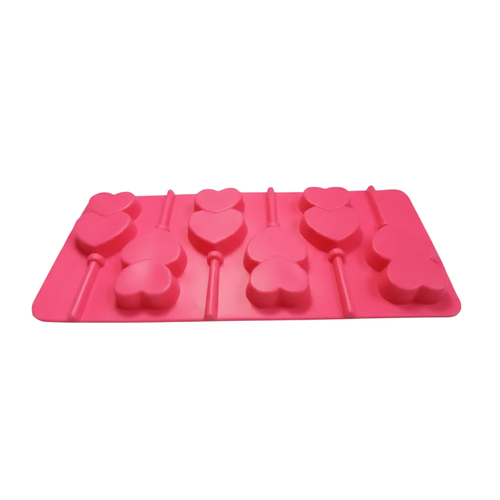 Форма силиконовая для леденцов "Сердечки"