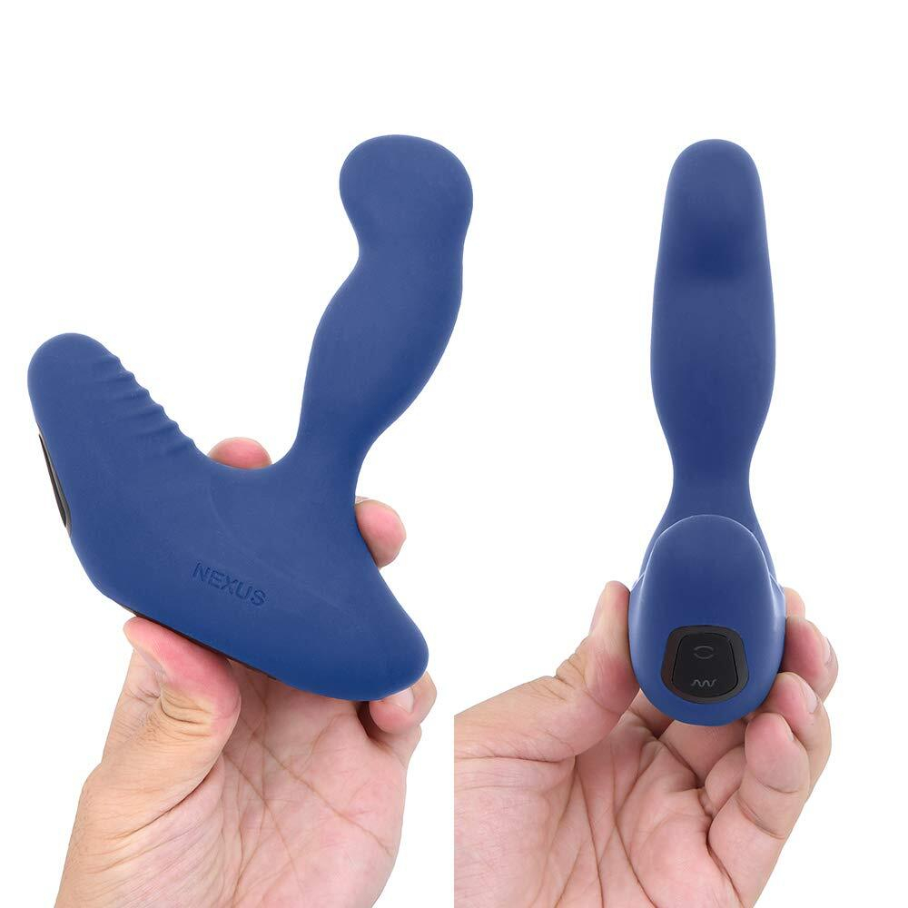 Синий вибромассажер простаты NEXUS REVO 2.0 с вращающейся головкой (Цвет: синий)