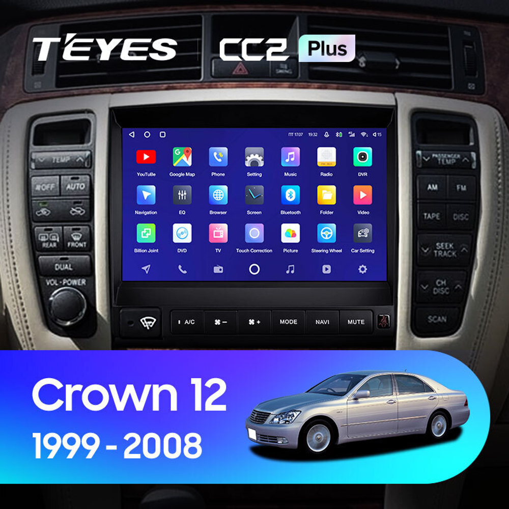 Teyes CC2 Plus 9" для Toyota Crown 1999-2008