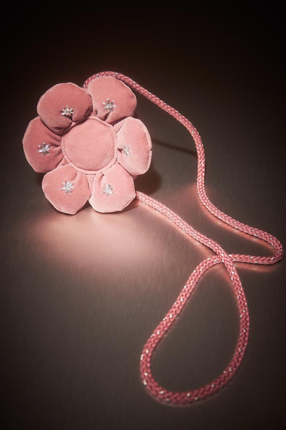 ZARA СУМКА С ЦВЕТКОМ, РОЗОВЫЙ