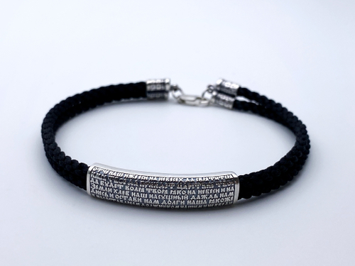 Браслет текстильный/Чернение