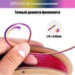 Пластик Eryone Silk PLA Tri-Color комплект 4x 0.25 кг gold-purple-black, red-yellow-blue, orange-blu