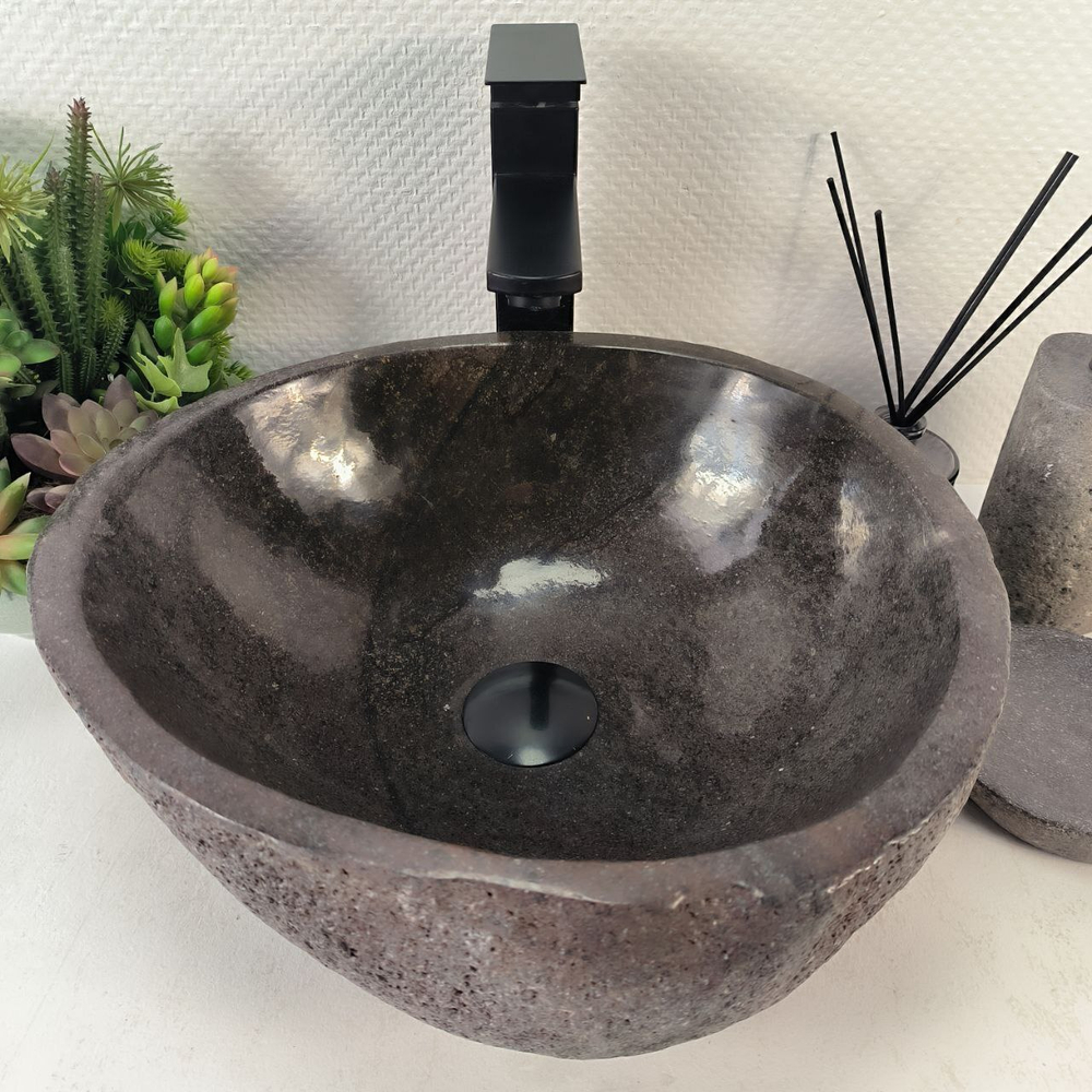 Раковина из речного камня RS-65265 39*35*15 0855