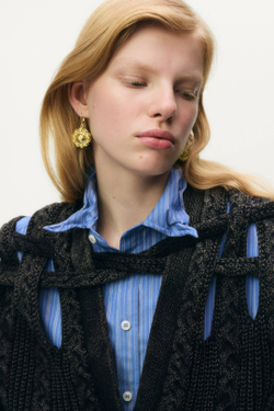 H&M - Glenn Martens Вязаный кардиган, черный