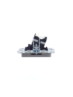 Розетка компьютерная СП RJ45 кат.5E BRITE РК10-БрС механизм сталь IEK BR-K10-1-K46