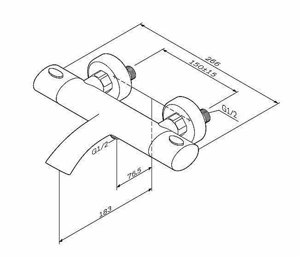 Смеситель для ванны AM.PM Sense F7550064