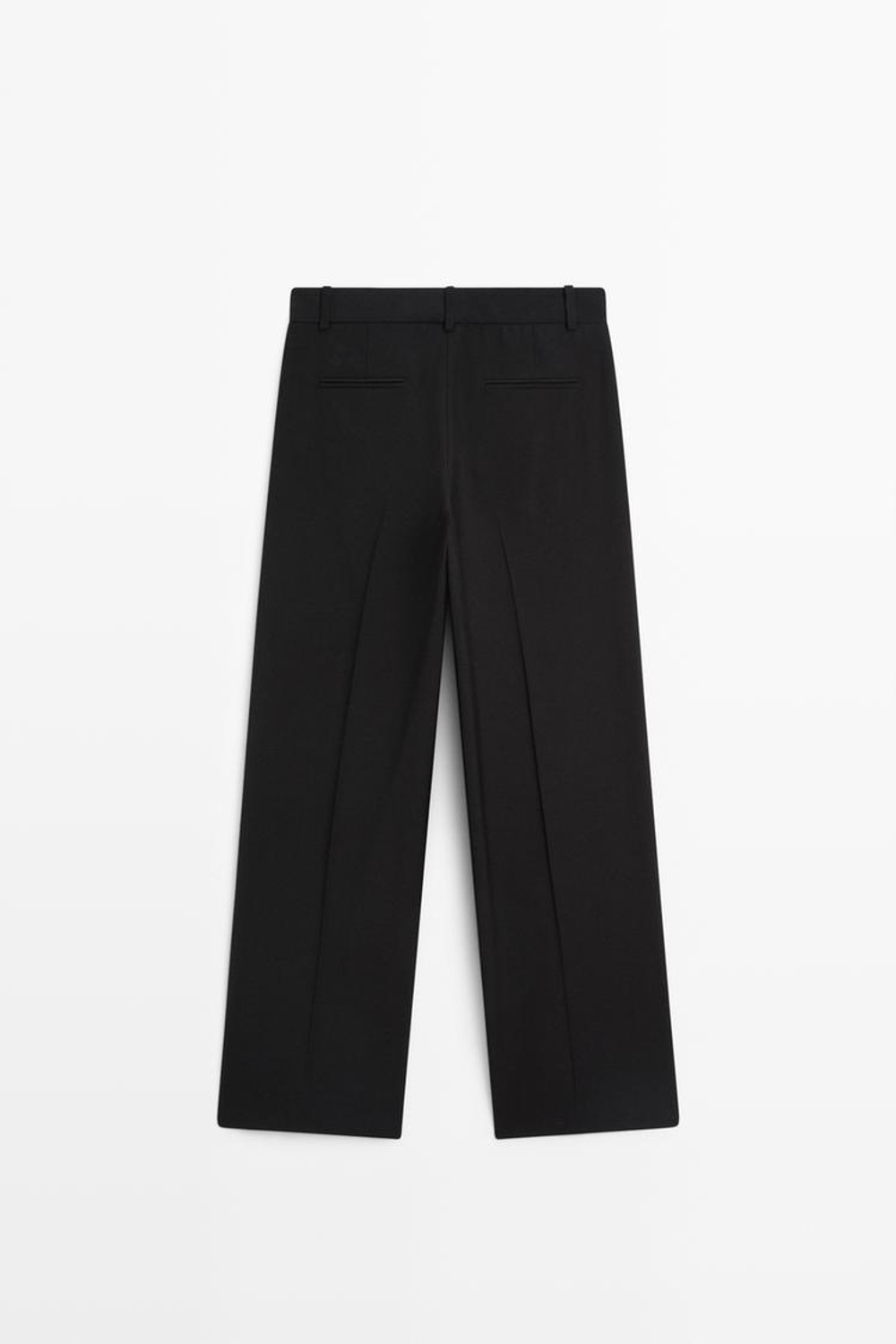 Massimo Dutti Свободные брюки прямого кроя, черный