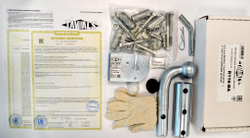 Фаркоп(прицепное) Tavials для RENAULT KOLEOS 2008 - 2016 г. в.(С БЫСТРОСЪЕМНЫМ ШАРОМ)(паспорт и сертификат в комплекте)(без электрики)T-R119-BA