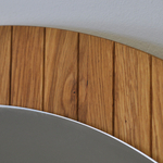 Зеркало настенное круглое Пиафорте 81х81 см с деревянной рамой / зеркало в прихожую из массива дикого дуба в стиле лофт