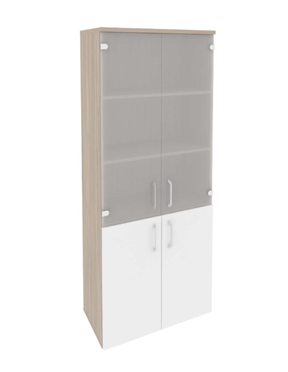 Шкаф высокий широкий со стеклом Onix