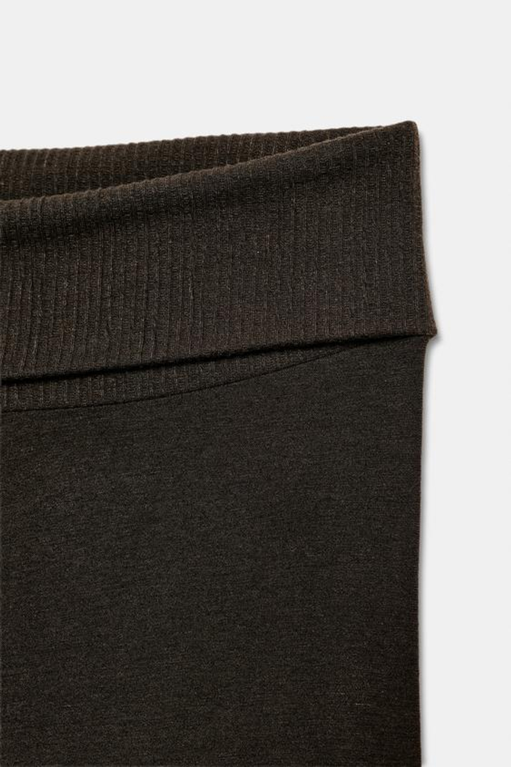 ZARA БЕСШОВНЫЕ БРЮКИ FLARE, КОРИЧНЕВЫЙ МЕЛАНЖ