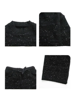 Костюм вязаный с пайетками