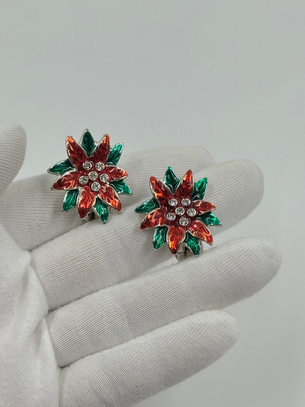 Клипсы Пуансеттия