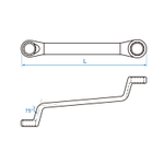 МАСТАК (023-12427) Ключ накидной 24х27 мм