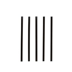 Трубочки 0,5*12,5 см прямые 400 шт черные пластик P.L.