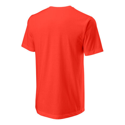 Мужское теннисное поло Wilson Racket Duo Tech T-Shirt Men - Orange, Multicoloured