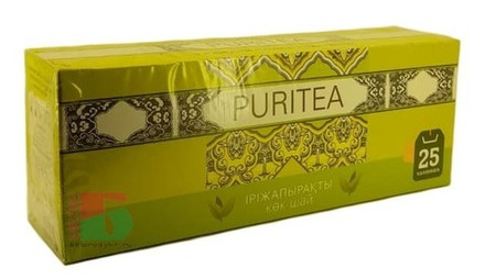 Чай "PURITEA" зеленый 25 пак. Казахстан