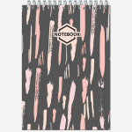 Блокнот формат А5 80 листов на металлическом гребне "Стильный Офис"