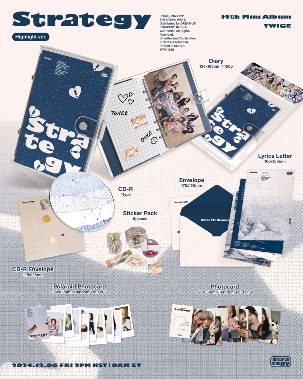 Альбом TWICE - STRATEGY 14th Mini Album HIGHLIGHT Version
