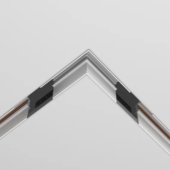 Коннектор угловой 90° Exility встраиваемый под ГКЛ 9,5мм, белый Technical tracl034-42w-r
